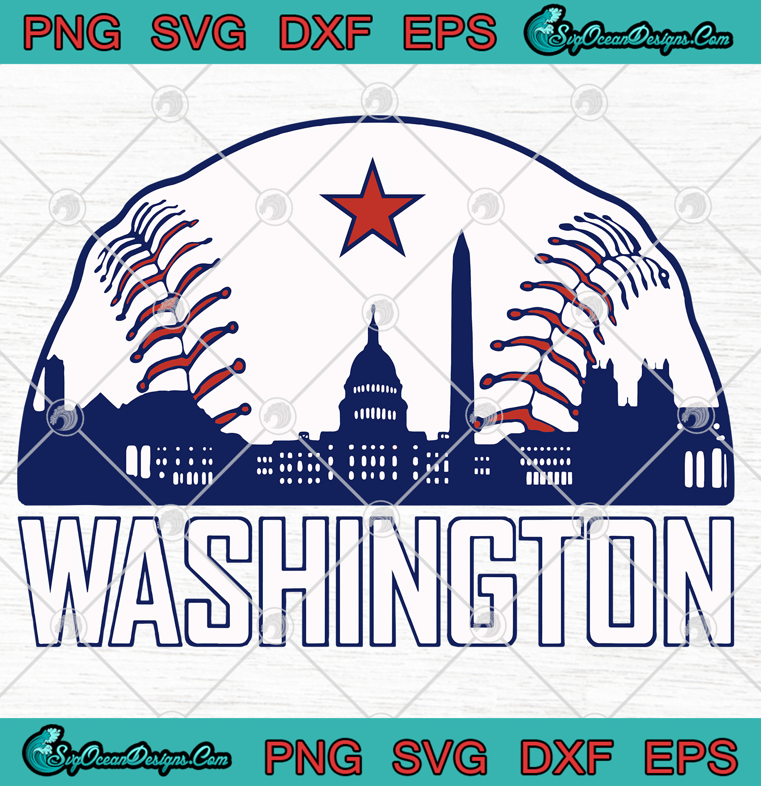 Download Washington baseball Svg Png Eps Dxf Cricut file Silhouette svg - Designs Digital Download