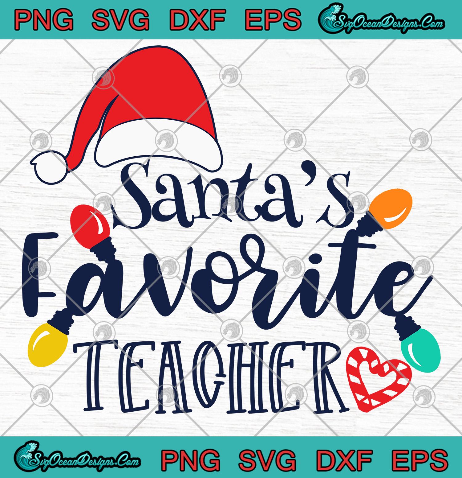 Download Santa S Favorite Teacher Christmas Svg Png Eps Dxf Cricut Silhouette Cameo Svg Designs Digital Download