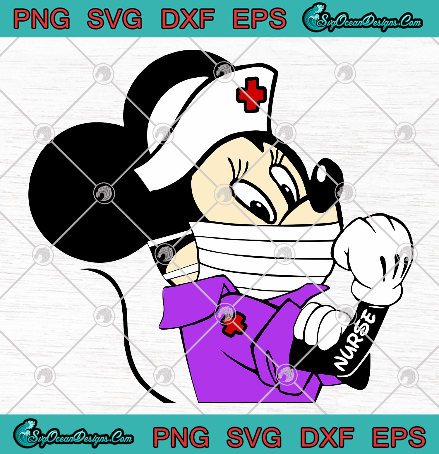 Download Strong Minnie Mouse Nurse Tattoo Coronavirus Covid 19 SVG ...