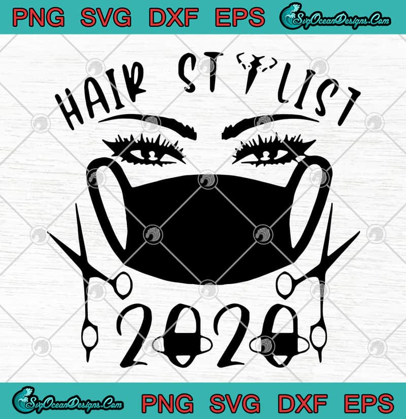 Download Black Hair Stylist 2020 Face Mask Covid 19 SVG PNG EPS DXF ...