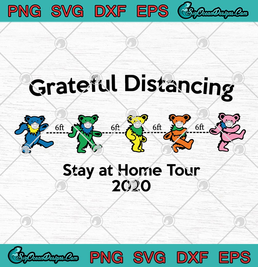 Download Grateful Dead Bear Mask Grateful Distancing Stay At Home ...